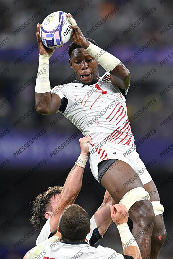 Aaron Cummings during the Olympic Games Rugby Seven men’s match between USA v Australia at Stade de France in Saint-Denis near Paris, France on July 25, 2024. SOIREE 25 JUILLET 