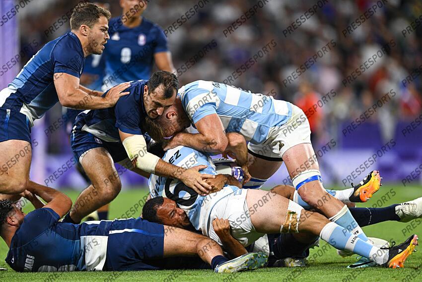 Paulin Riva during the Olympic Games Rugby Seven men’s match between France v Argentina at Stade de France in Saint-Denis near Paris, France on July 25, 2024. SOIREE 25 JUILLET 