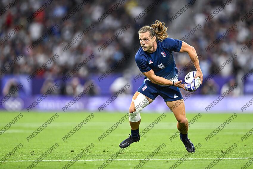 Stephen Parez during the Olympic Games Rugby Seven men’s match between France v Argentina at Stade de France in Saint-Denis near Paris, France on July 25, 2024. SOIREE 25 JUILLET 
