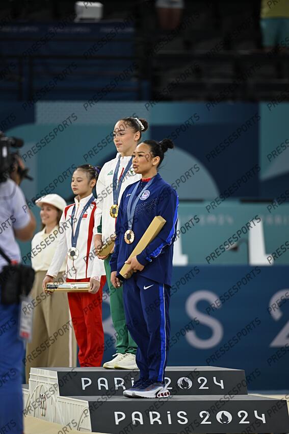 QIU (Qiyuan) - (chn) - nemour (kaylia) - (alg) - LEE (Sunisa) - (usa) - BARRES ASYMETRIQUES FEMMES 