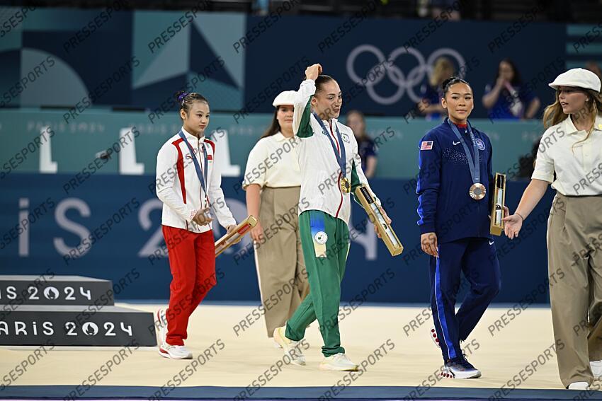 QIU (Qiyuan) - (chn) - nemour (kaylia) - (alg) - LEE (Sunisa) - (usa) - BARRES ASYMETRIQUES FEMMES 