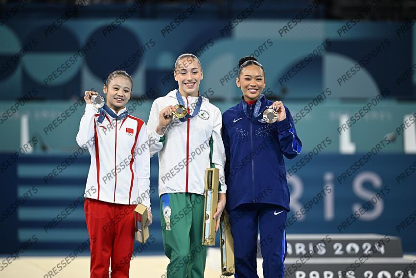 QIU (Qiyuan) - (chn) - nemour (kaylia) - (alg) - LEE (Sunisa) - (usa) - BARRES ASYMETRIQUES FEMMES 