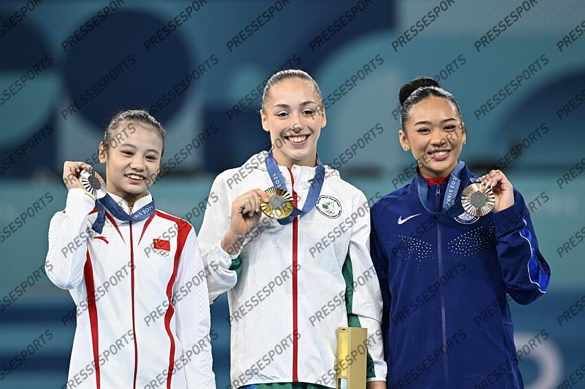 QIU (Qiyuan) - (chn) - nemour (kaylia) - (alg) - LEE (Sunisa) - (usa) - BARRES ASYMETRIQUES FEMMES 