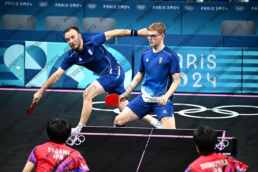 Gauzy (Simon) - (fra) - Lebrun (Alexis) - (fra) - TOGAMI (Shunsuke) - (jap) - SHINOZUKA (Hiroto) - (jap) - GAUZY A.LEBRUN/SHINOZUKA TOGAMI Pour le bronze FRANCE-JAPON match 1 