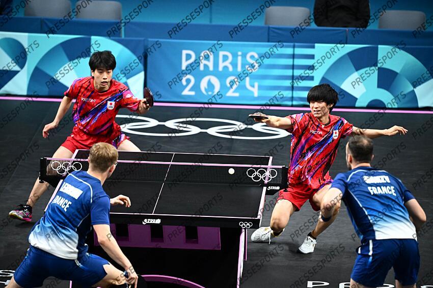 SHINOZUKA (Hiroto) - (jap) - TOGAMI (Shunsuke) - (jap) - Lebrun (Alexis) - (fra) - Gauzy (Simon) - (fra) - GAUZY A.LEBRUN/SHINOZUKA TOGAMI Pour le bronze FRANCE-JAPON match 1 