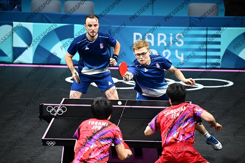 Gauzy (Simon) - (fra) - Lebrun (Alexis) - (fra) - TOGAMI (Shunsuke) - (jap) - SHINOZUKA (Hiroto) - (jap) - GAUZY A.LEBRUN/SHINOZUKA TOGAMI Pour le bronze FRANCE-JAPON match 1 