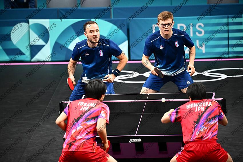 Gauzy (Simon) - (fra) - Lebrun (Alexis) - (fra) - TOGAMI (Shunsuke) - (jap) - SHINOZUKA (Hiroto) - (jap) - GAUZY A.LEBRUN/SHINOZUKA TOGAMI Pour le bronze FRANCE-JAPON match 1 