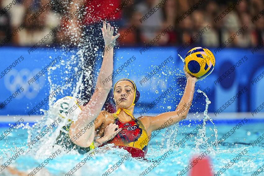 during Women's Gold Medal Match of the Water Polo between Australia and Spain on Paris La Defense Arena during the Paris 2024 Olympics Games on August 10, 2024 in Paris, France. AUSTRALIE-ESPAGNE 