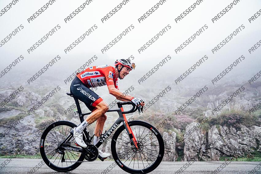 Picture by Zac Williams/SWpix.com - 03/09/2024 - Cycling - 2024 La Vuelta - Stage 16 - Luanco - Lagos de Covadonga, Spain - Ben O'Connor, Decathlon AG2R La Mondiale. LUANCO/LAGOS DE COVADONGA 