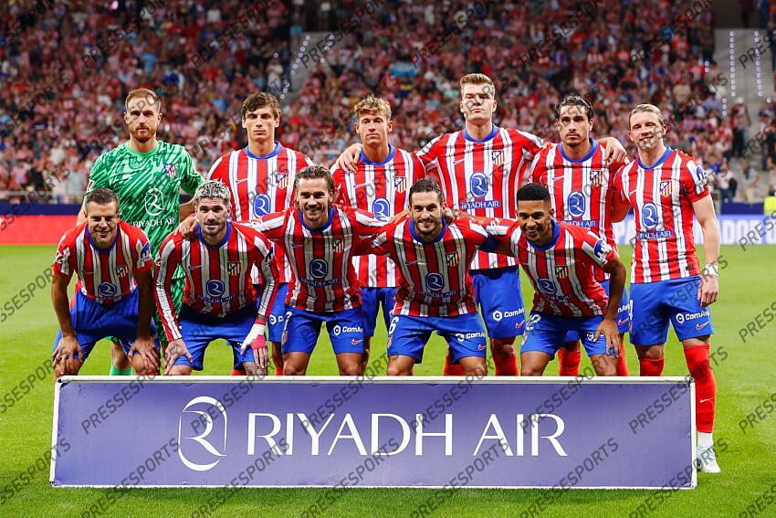 Atletico de Madrid team group line-up (Atletico), SEPTEMBER 15, 2024 - Football / Soccer : Spanish "LaLiga EA Sports" match between Club Atletico de Madrid 3-0 Valencia CF at the Estadio Civitas Metropolitano in Madrid, Spain. (Photo by Mutsu Kawamori/AFLO) ATLETICO MADRID-VALENCE CF (3-0) 