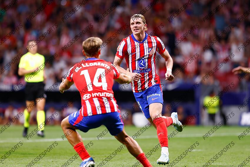 Conor Gallagher of Atletico de Madrid celebrates a goal during the Spanish League, LaLiga EA Sports, football match played between Atletico de Madrid and Valencia CF at Civitas Metropolitano stadium on September 15, 2024, in Madrid, Spain. ATLETICO MADRID-VALENCE CF (3-0) 