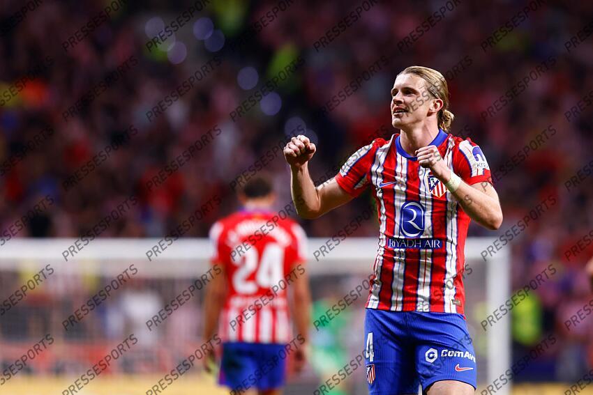 Conor Gallagher of Atletico de Madrid celebrates a goal during the Spanish League, LaLiga EA Sports, football match played between Atletico de Madrid and Valencia CF at Civitas Metropolitano stadium on September 15, 2024, in Madrid, Spain. ATLETICO MADRID-VALENCE CF (3-0) 