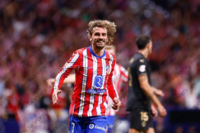 Antoine Griezmann of Atletico de Madrid celebrates a goal during the Spanish League, LaLiga EA Sports, football match played between Atletico de Madrid and Valencia CF at Civitas Metropolitano stadium on September 15, 2024, in Madrid, Spain. ATLETICO MADRID-VALENCE CF (3-0) 