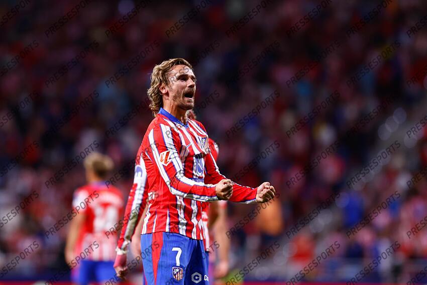 Antoine Griezmann of Atletico de Madrid celebrates a goal during the Spanish League, LaLiga EA Sports, football match played between Atletico de Madrid and Valencia CF at Civitas Metropolitano stadium on September 15, 2024, in Madrid, Spain. ATLETICO MADRID-VALENCE CF (3-0) 