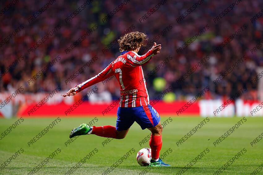 Antoine Griezmann of Atletico de Madrid in action during the Spanish League, LaLiga EA Sports, football match played between Atletico de Madrid and Valencia CF at Civitas Metropolitano stadium on September 15, 2024, in Madrid, Spain. ATLETICO MADRID-VALENCE CF (3-0) 