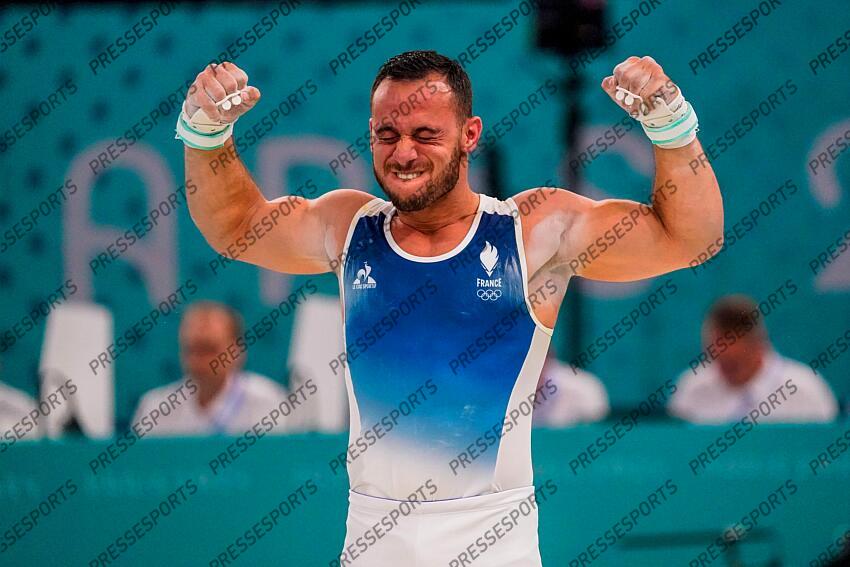 PARIS, FRANCE - JUILLET24-AOUT O2: Samir Ait Said of Team France durant les qualifications aux anneaux durant les Jeux Olympiques PARIS 2024 le 27 juillet 2024, Paris, France (Photo by Michel Cottin/Agence Zoom) ANNEAUX HOMMES 