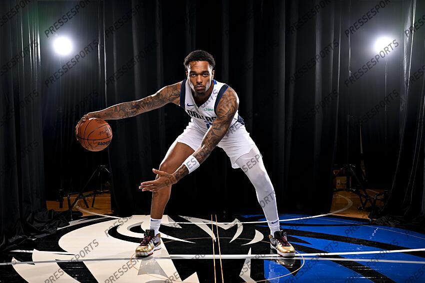 Sep 30, 2024; Dallas, TX, USA; Dallas Mavericks forward P.J. Washington (25) poses for a photo during the 2024 Dallas Mavericks media day. Mandatory Credit: Jerome Miron-Imagn Images Dallas Mavericks-Media Day 