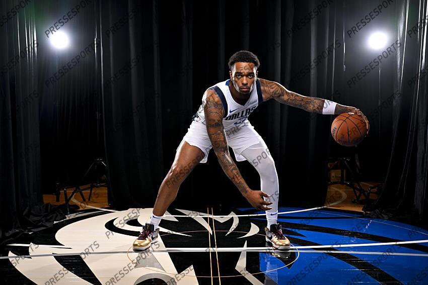 Sep 30, 2024; Dallas, TX, USA; Dallas Mavericks forward P.J. Washington (25) poses for a photo during the 2024 Dallas Mavericks media day. Mandatory Credit: Jerome Miron-Imagn Images Dallas Mavericks-Media Day 