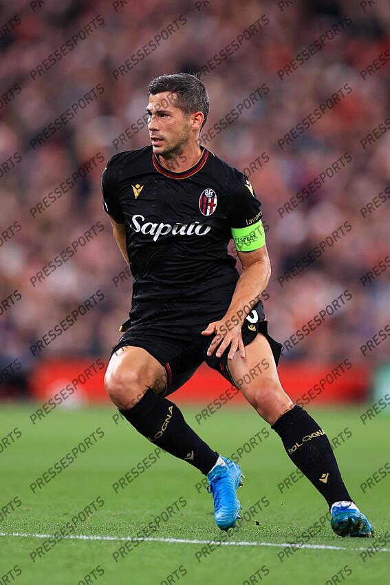 2nd October 2024 - UEFA Champions League - Liverpool FC v Bologna FC - Remo Freuler of Bologna - Photo: Simon Stacpoole / Offside. LIVERPOOL-BOLOGNE (2-0) 