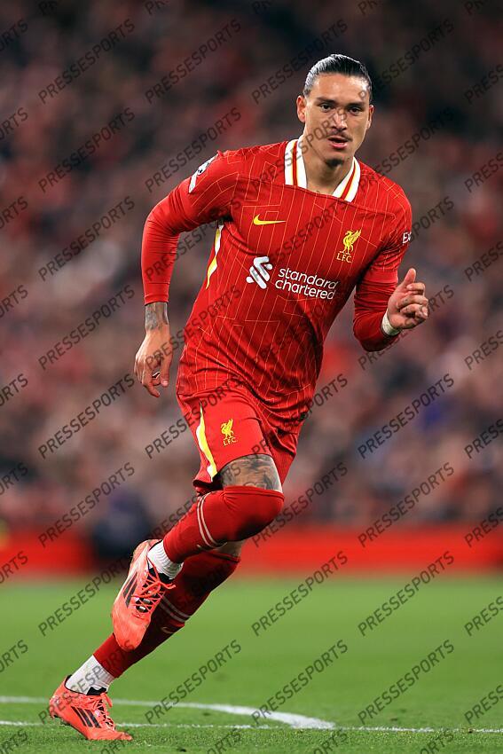 2nd October 2024 - UEFA Champions League - Liverpool FC v Bologna FC - Darwin Nunez of Liverpool - Photo: Simon Stacpoole / Offside. LIVERPOOL-BOLOGNE (2-0) 