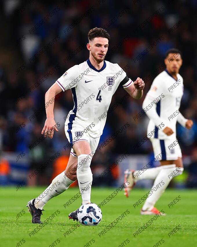 10 October 2024, London - UEFA Nations League - England v Greece - Declan Rice of England - Photo: Jacques Feeney / Offside. ANGLETERRE-GRECE (1-2) 