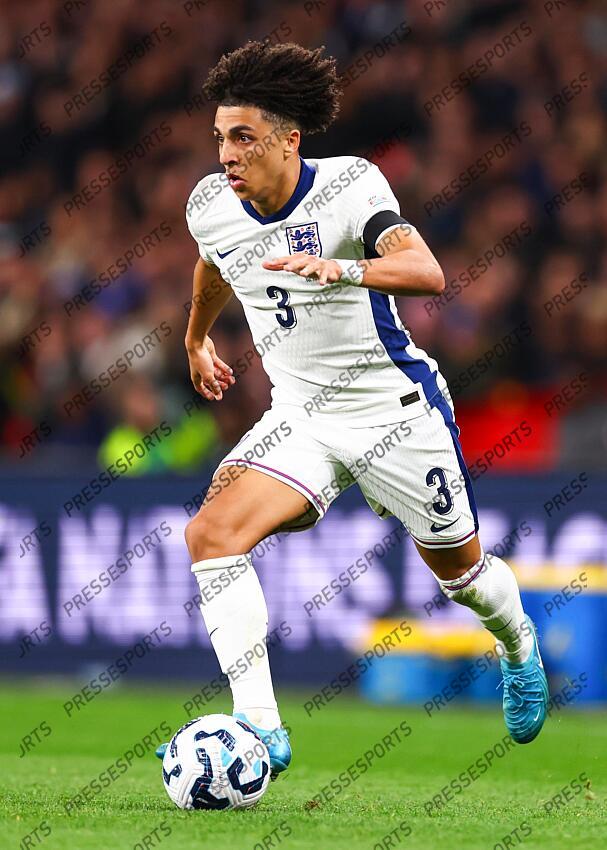 10 October 2024, London - UEFA Nations League - England v Greece - Rico Lewis of England - Photo: Jacques Feeney / Offside. ANGLETERRE-GRECE (1-2) 