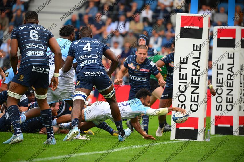 BAYONNE-RACING 92 (32-15) essai bayonne à la 45e min de maqala (sireli) 