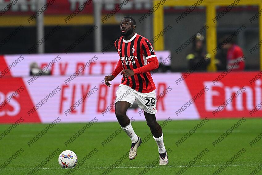 Youssouf Fofana (Milan) during the Italian Serie A match between Milan 0-2 Napoli at Giuseppe Meazza Stadium on October 29, 2024 in Milano, Italy. (Photo by Maurizio Borsari/AFLO) AC MILAN-NAPLES (0-2) 