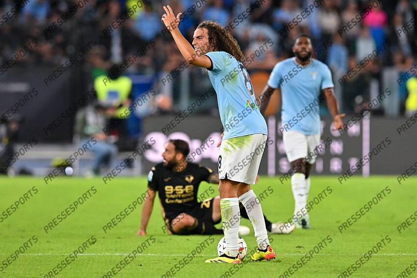 Foto IPP/Roberto Ramaccia Roma 16/9/2024 Campionato di Calcio Serie A 2024/2025 Lazio vs Hellas Verona Nella foto Matteo Guendouzi rammaricato Italy Photo Press - World Copyright LAZIO-HELLAS VERONE (2-1) 