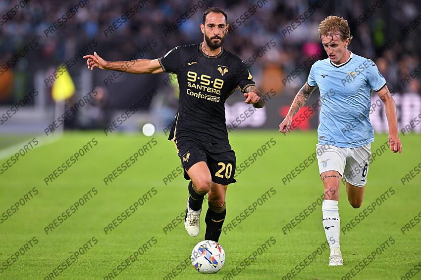 Foto IPP/Roberto Ramaccia Roma 16/9/2024 Campionato di Calcio Serie A 2024/2025 Lazio vs Hellas Verona Nella foto Grigoris Kastanos in azione palla al piede Italy Photo Press - World Copyright LAZIO-HELLAS VERONE (2-1) 
