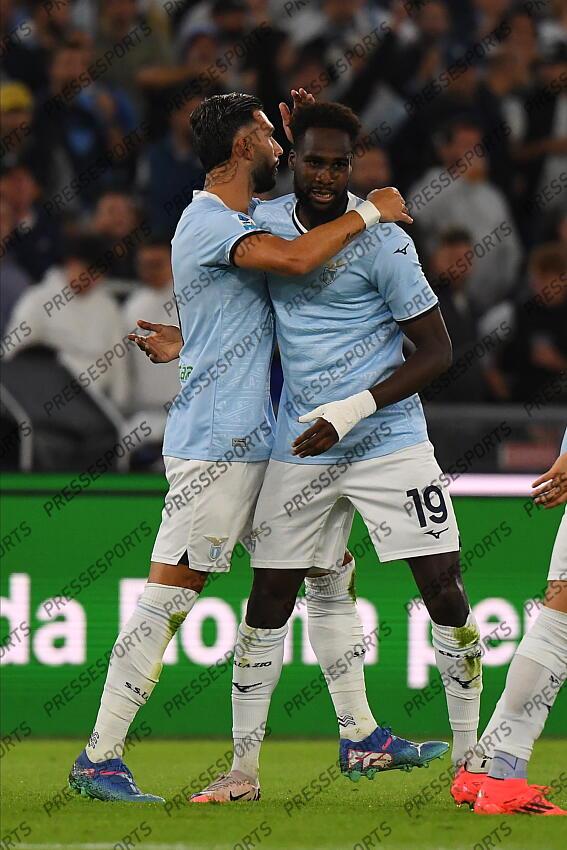 Foto IPP/Luciano Adriani Roma 16/09/2024 Campionato di Calcio Serie A 2024/2025 Lazio vs Hellas Verona Nella foto: Boulaye Dia esulta con Valentin Castellanos dopo aver segnato Italy Photo Press - World Copyright LAZIO-HELLAS VERONE (2-1) 