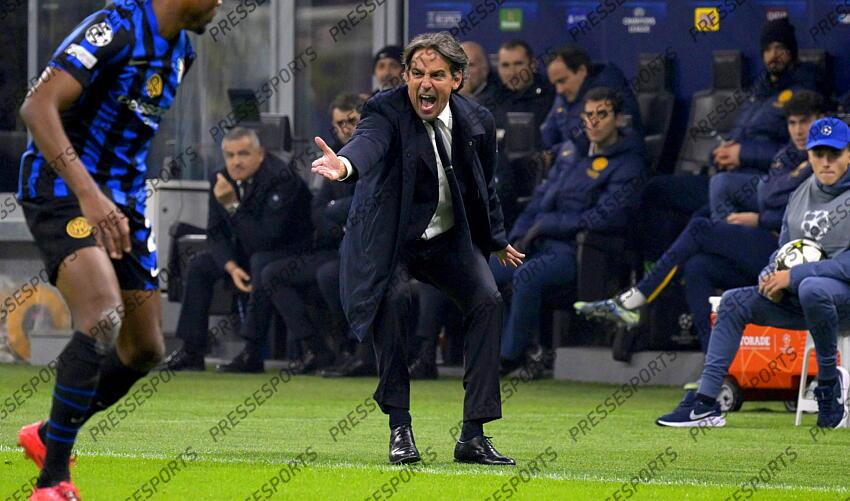 Foto IPP/Paolo Bona Milano 06/11//2024 UEFA Champions League di Calcio stagione 2024/2025 partita Inter-Arsenal Nella foto Simone Inzaghi, allenatore dell’Inter Italy Photo Press Worldwide Copyright INTER MILAN-ARSENAL (1-0) 