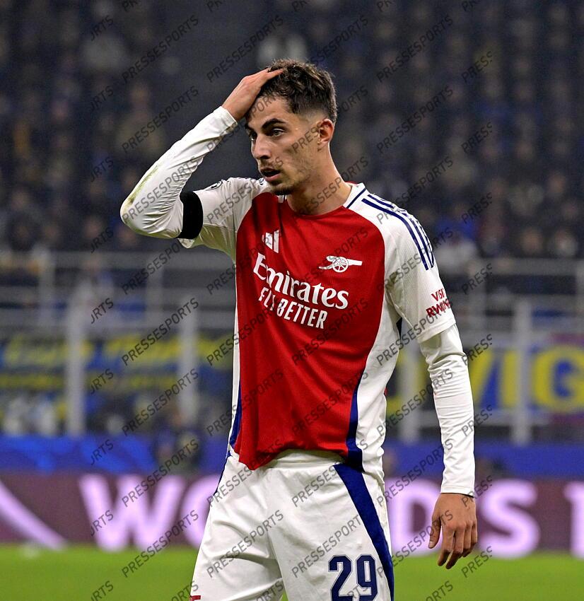 Foto IPP/Paolo Bona Milano 06/11//2024 UEFA Champions League di Calcio stagione 2024/2025 partita Inter-Arsenal Nella foto Kai Havertz Italy Photo Press Worldwide Copyright INTER MILAN-ARSENAL (1-0) 
