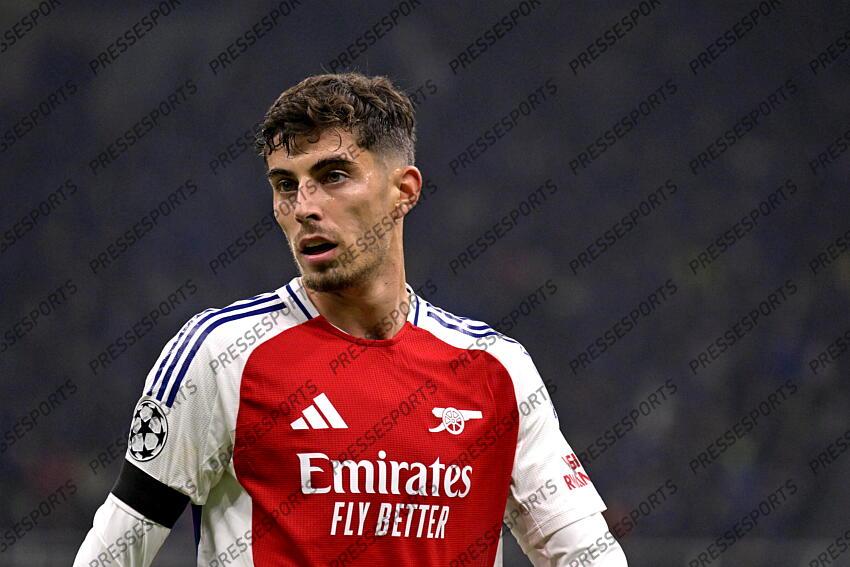 Foto IPP/Paolo Bona Milano 06/11//2024 UEFA Champions League di Calcio stagione 2024/2025 partita Inter-Arsenal Nella foto Kai Havertz Italy Photo Press Worldwide Copyright INTER MILAN-ARSENAL (1-0) 