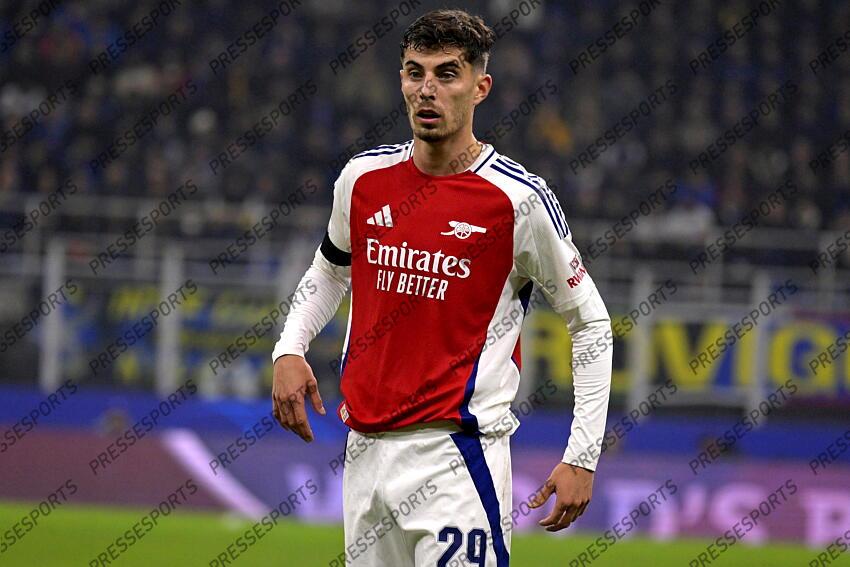 Foto IPP/Paolo Bona Milano 06/11//2024 UEFA Champions League di Calcio stagione 2024/2025 partita Inter-Arsenal Nella foto Kai Havertz Italy Photo Press Worldwide Copyright INTER MILAN-ARSENAL (1-0) 