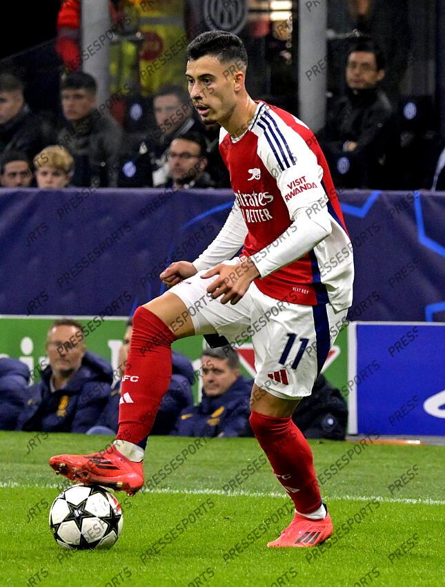 Foto IPP/Paolo Bona Milano 06/11//2024 UEFA Champions League di Calcio stagione 2024/2025 partita Inter-Arsenal Nella foto Gabriel Martinelli Italy Photo Press Worldwide Copyright INTER MILAN-ARSENAL (1-0) 