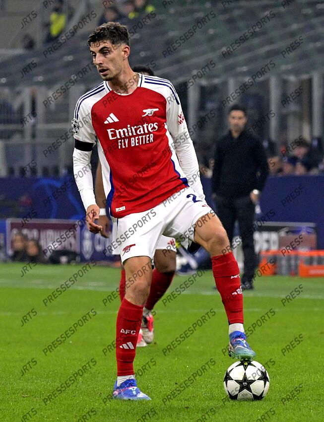 Foto IPP/Paolo Bona Milano 06/11//2024 UEFA Champions League di Calcio stagione 2024/2025 partita Inter-Arsenal Nella foto Kai Havertz Italy Photo Press Worldwide Copyright INTER MILAN-ARSENAL (1-0) 