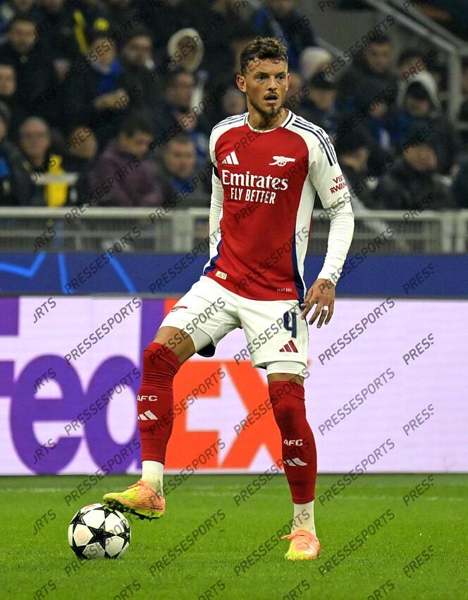 Foto IPP/Paolo Bona Milano 06/11//2024 UEFA Champions League di Calcio stagione 2024/2025 partita Inter-Arsenal Nella foto Ben White Italy Photo Press Worldwide Copyright INTER MILAN-ARSENAL (1-0) 