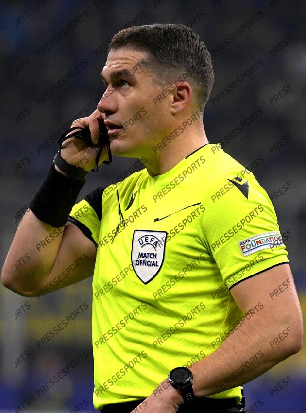 Foto IPP/Paolo Bona Milano 06/11//2024 UEFA Champions League di Calcio stagione 2024/2025 partita Inter-Arsenal Nella foto l'arbitro Istvan Kovacs Italy Photo Press Worldwide Copyright INTER MILAN-ARSENAL (1-0) 