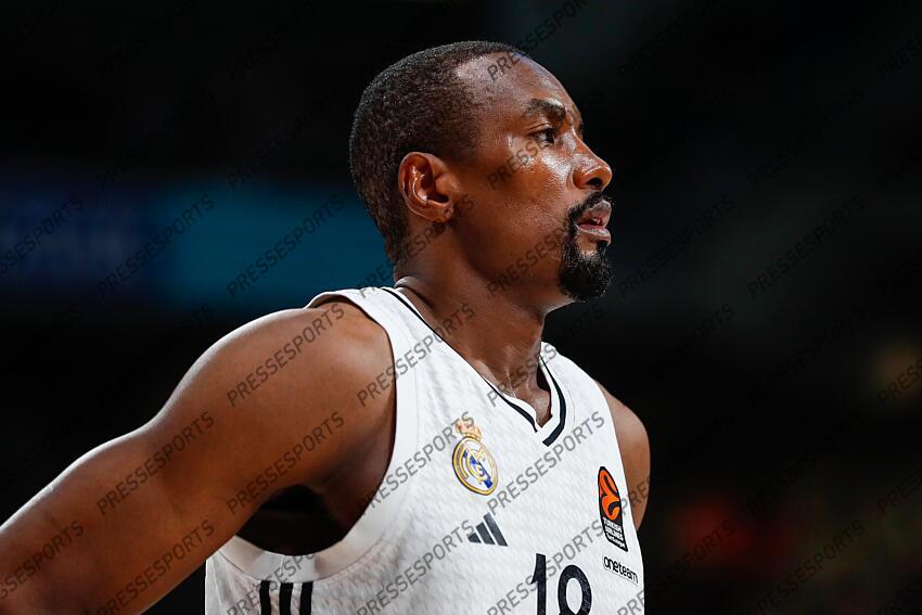 Serge Ibaka of Real Madrid looks on during the Turkish Airlines EuroLeague Regular Season match between Real Madrid and Alba Berlin at Wizink Center on November 21, 2024 in Madrid, Spain. REAL MADRID-ALBA BERLIN (98-84) 