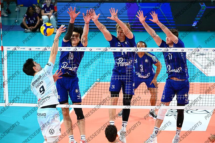 quiroga (gonzalo) mujanovic (nik) wetter (daniel) derouillon (pierre) PARIS VOLLEY-TOURS (1-3) 