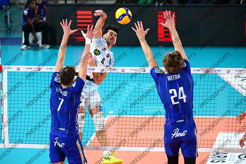 leclercq (wenceslas) pothron (antoine) wetter (daniel) PARIS VOLLEY-TOURS (1-3) L'(08/12/2024) 