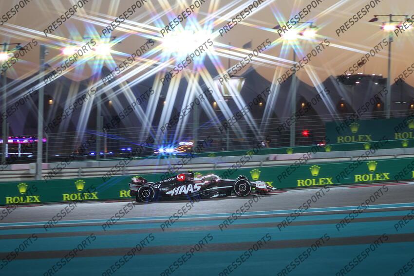 08.12.2024, Yas Marina Circuit, Abu Dhabi, VAE, FIA, Formel 1, Grosser Preis von Abu Dhabi, Rennen, im Bild Nico Huelkenberg (MoneyGram Haas F1 Team, #27) // during the Race for the FIA Formula One Grand Prix of Abu Dhabi at the Yas Marina Circuit in Abu Dhabi, United Arab Emirates on 2024/12/08. EXPA Pictures © 2024, PhotoCredit: EXPA/ Eibner-Pressefoto/ Annika Graf ATTENTION - OUT of GER GRAND PRIX D'ABU DHABI 