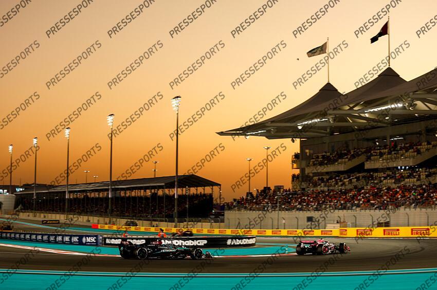 #63 George Russell (GBR, Mercedes-AMG Petronas F1 Team), F1 Grand Prix of Abu Dhabi at Yas Marina Circuit on December 8, 2024 in Abu Dhabi, United Arab Emirates. (Photo by HOCH ZWEI) GRAND PRIX D'ABU DHABI 