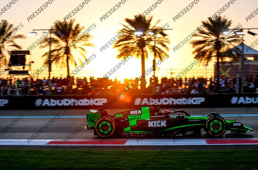 #24 Guanyu Zhou (CHN, Stake F1 Team Kick Sauber), F1 Grand Prix of Abu Dhabi at Yas Marina Circuit on December 8, 2024 in Abu Dhabi, United Arab Emirates. (Photo by HOCH ZWEI) GRAND PRIX D'ABU DHABI 