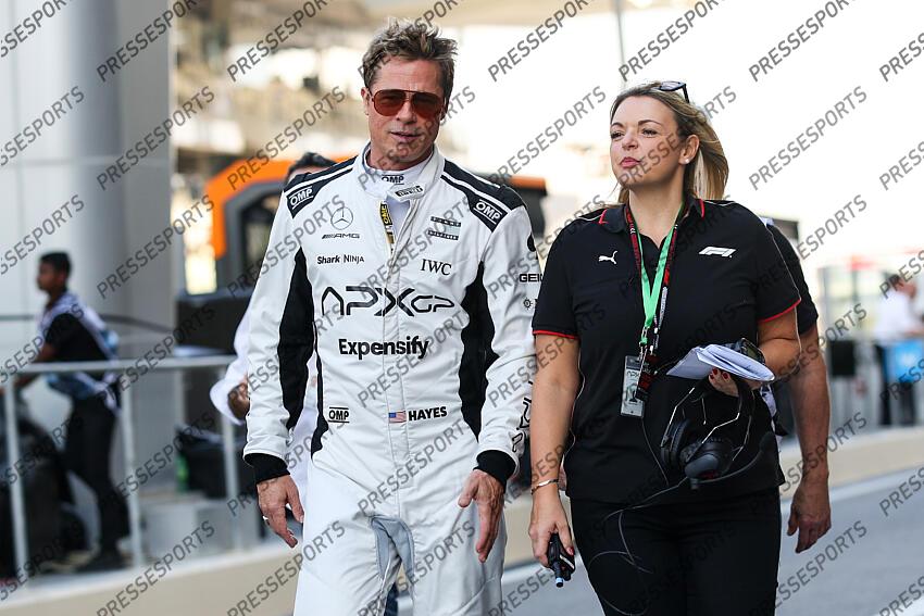 Brad Pitt (USA), F1 Grand Prix of Abu Dhabi at Yas Marina Circuit on December 8, 2024 in Abu Dhabi, United Arab Emirates. (Photo by HOCH ZWEI) GRAND PRIX D'ABU DHABI 