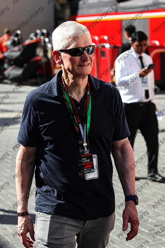 Tim Cook (USA, Apple CEO), F1 Grand Prix of Abu Dhabi at Yas Marina Circuit on December 8, 2024 in Abu Dhabi, United Arab Emirates. (Photo by HOCH ZWEI) GRAND PRIX D'ABU DHABI 