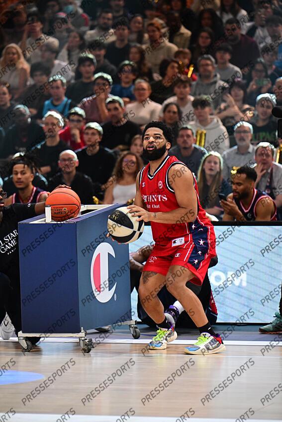 hudgins (trevor) ALL STAR FRANCE-ALL STAR MONDE (141-149 ap) CONCOURS DE TIRS A 3 POINTS 