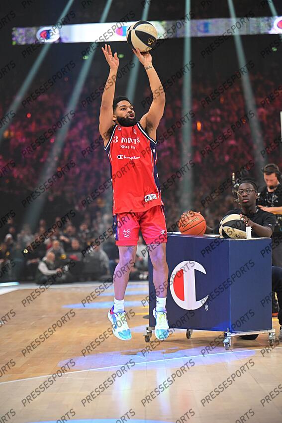 hudgins (trevor) ALL STAR FRANCE-ALL STAR MONDE (141-149 ap) CONCOURS DE TIRS A 3 POINTS 