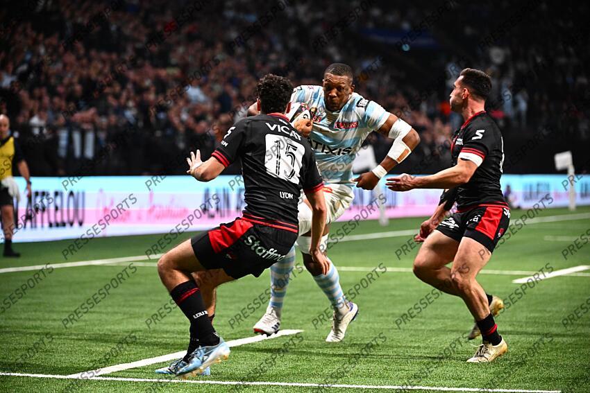 meliande (martin) woki (cameron) couilloud (baptiste) RACING 92-LYON OU (25-25) va a l'essai 